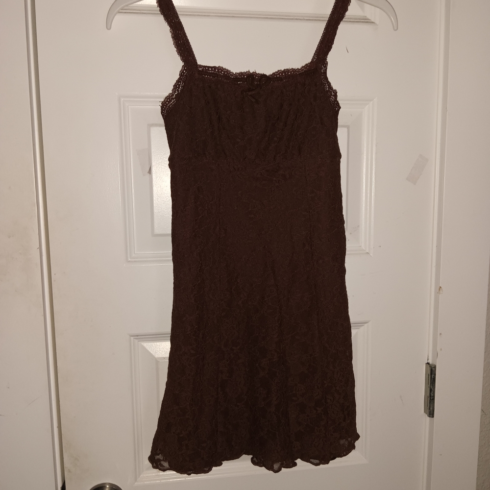 Forever 21 Brown Lace Kids Casual Dress